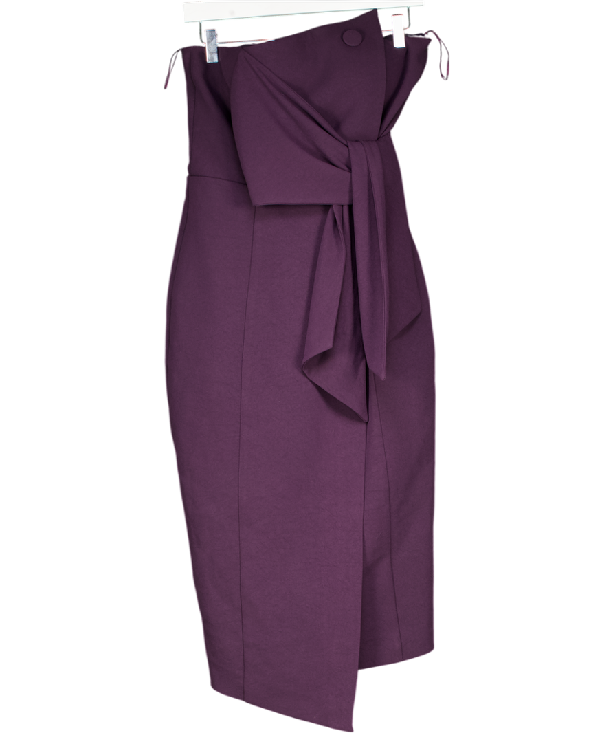 Misha COllection Misha Collection Purple Bandeau Drape Detail Pencil Dress UK 10