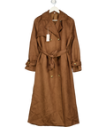 SOERA Tan Brown Faux Suede Trench Coat UK S