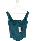 Mars the Label Blue The Cinched Lace Corset In Teal UK 10