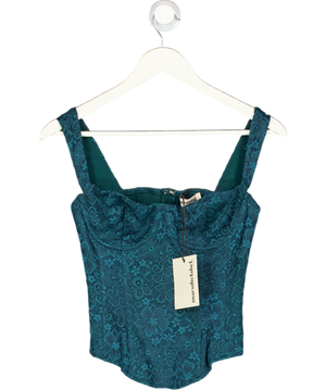 Mars the Label Blue The Cinched Lace Corset In Teal UK 10