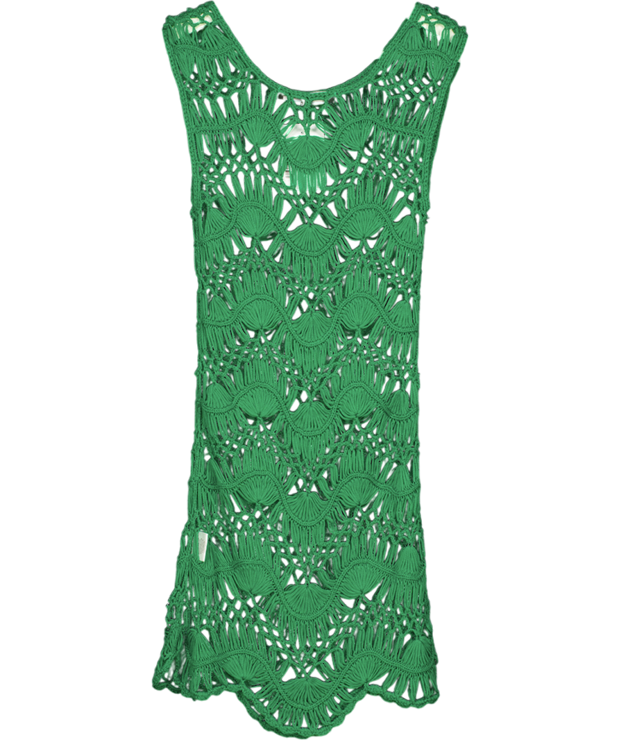 Melissa Odabash X Macdonald Green Crochet Cover Up Dress UK S