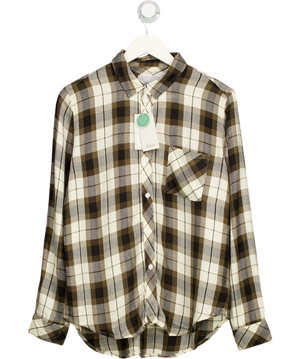 RAILS Olive Green / Cream Check Ultra-soft Malin Shirt UK S