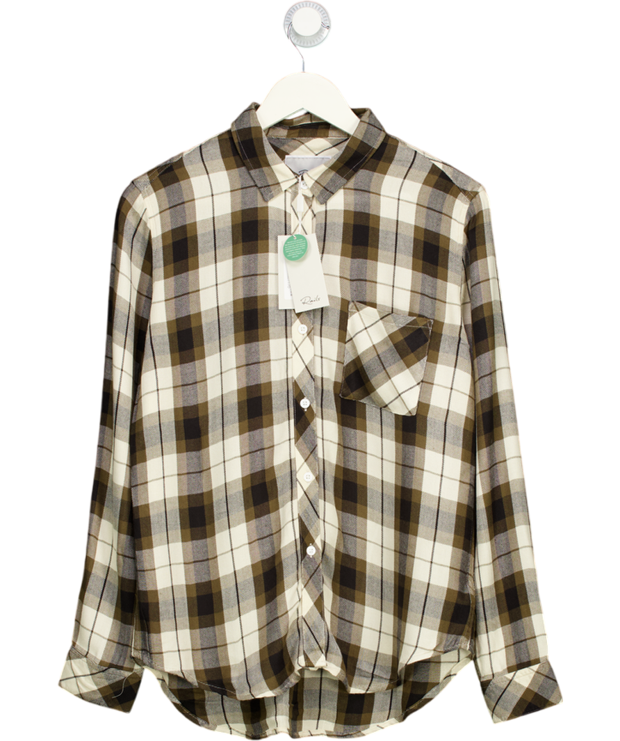Rails Olive Green / Cream Check Ultra-soft Malin Shirt UK S