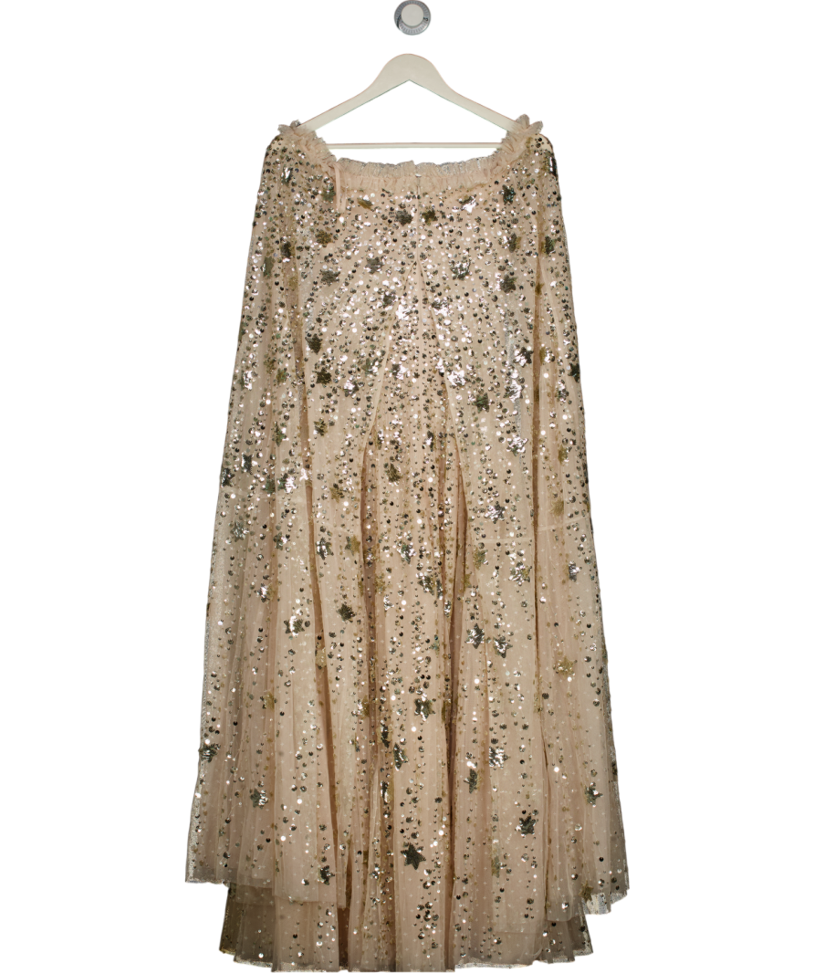 Needle & Thread Cream Shooting Stars Cape Ankle Gown Dress UK 6