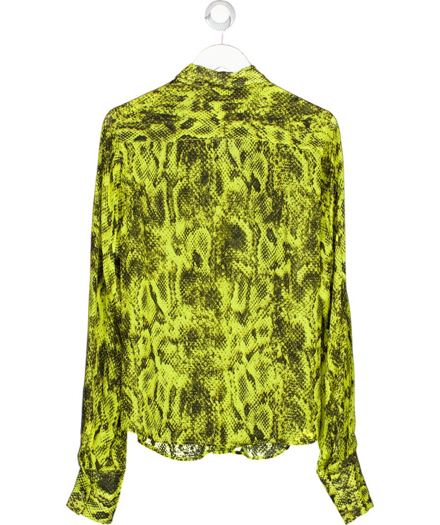 Salt Murphy Yellow Snake Print Shirt UK M