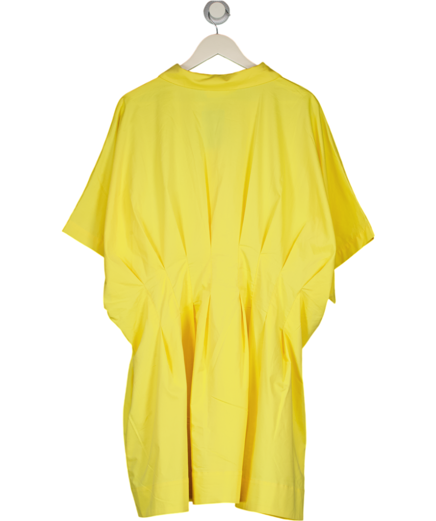ANTHROPOLOGIE - EXQUISE Yellow The Tobie Button-front Pleated Shirt Dress UK XXXL