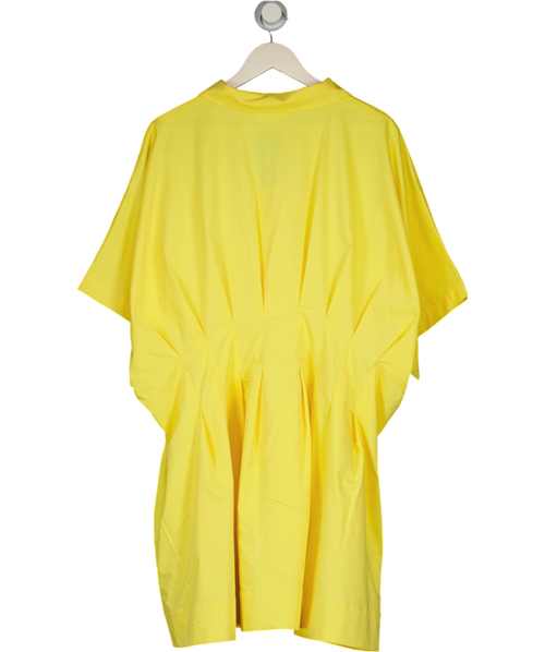 ANTHROPOLOGIE - EXQUISE Yellow The Tobie Button-front Pleated Shirt Dress UK XXXL