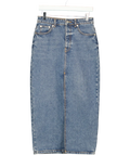 ZARA Blue Denim Pencil Skirt UK S