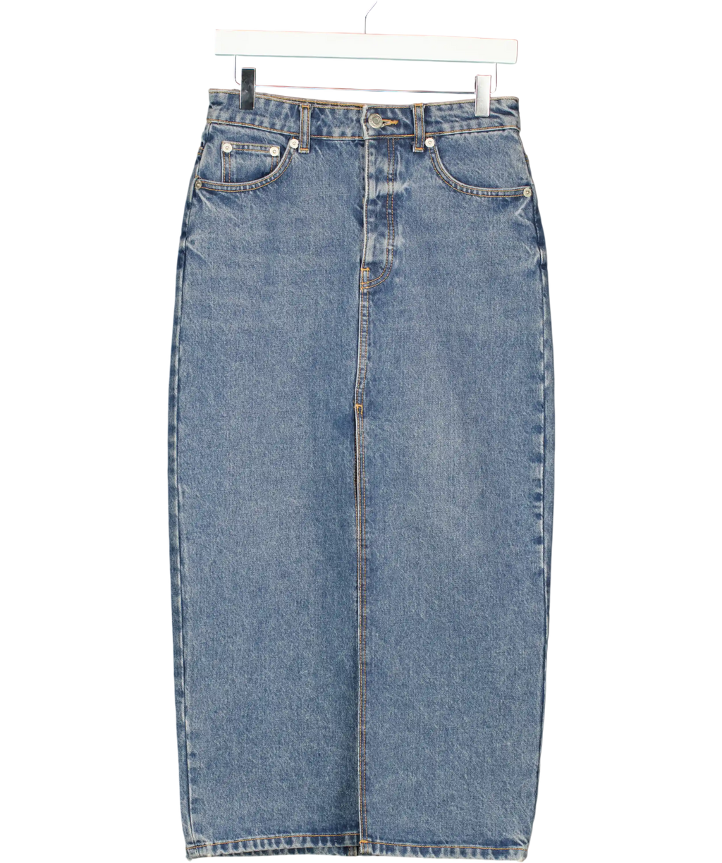 ZARA Blue Denim Pencil Skirt UK S