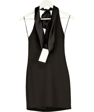 ZARA Black Drape Front Mini Dress UK S