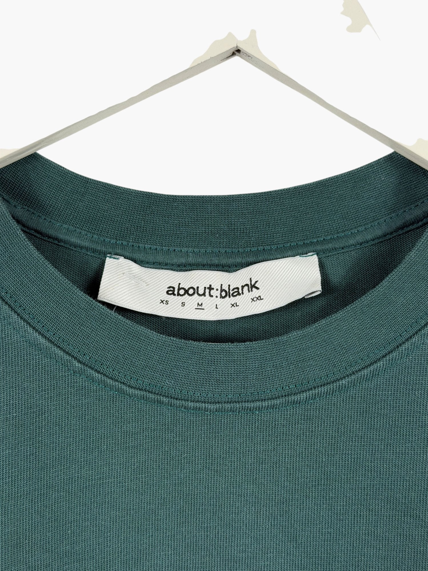 ABOUT BLANK Green Crew Neck Logo T-Shirt UK L