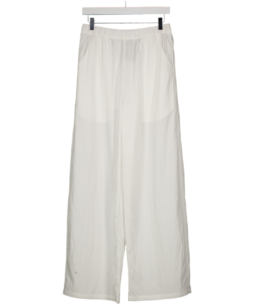 REBE Rebe Off White Haines Relaxed Fit Wide  Trouser UK M