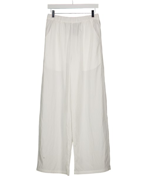 REBE Rebe Off White Haines Relaxed Fit Wide  Trouser UK M