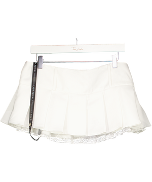 White Fox White Layered Mini Skirt UK L