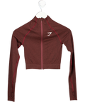 gymshark Red Vital Midi Zip Up Jacket UK XS