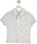 Treats Studios White Short Sleeve Lace Shirt UK S