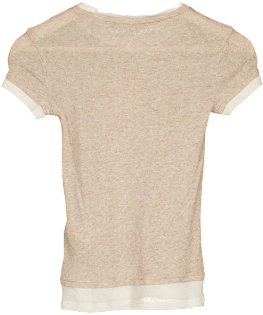 ZARA Beige Short Sleeved Top UK S