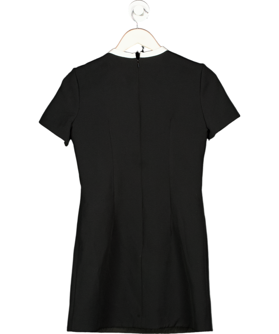 River Island Black Contrast Tipped Mini Shift Dress UK 6