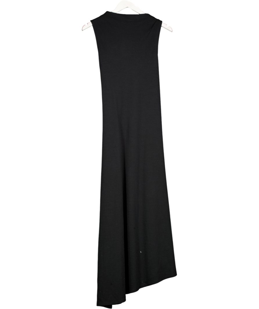 Fabrique Black Eunice Pleated Dress In Wool Blend UK S - Reliked