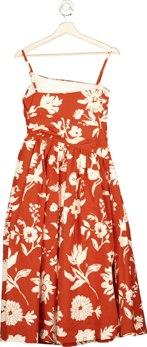Fabrique Elizabeth Morling Red Floral Dress UK S - Reliked