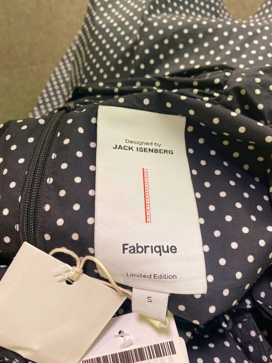 Fabrique x. Elizabeth Morling Black Polka Dot Dress UK S - Reliked