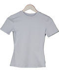 BLAKELY Pale Blue Fitted T-shirt UK S