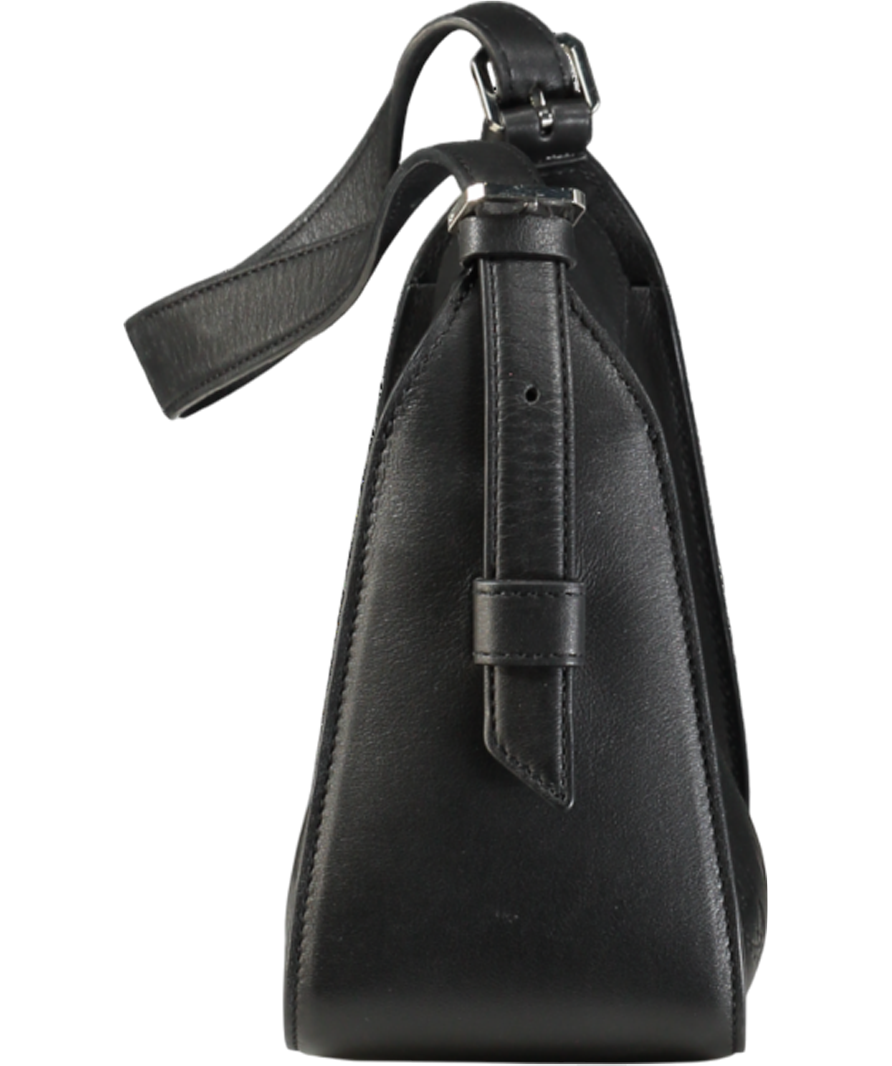 MCM Black Aren Leather Shoulder Bag Crossbody Bag One Size