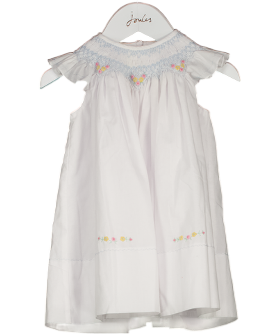 Sarah Louise White Floral Smocked Summer Dress 1 Year
