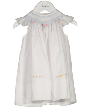 Sarah Louise White Floral Smocked Summer Dress 1 Year