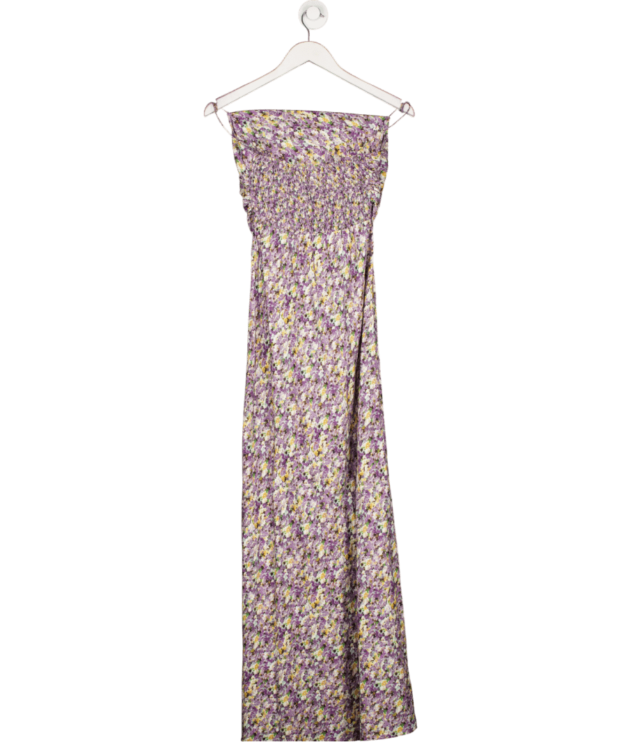 Faithful The Brand Clara Maxi Dress Valerie Floral Purple UK S - Reliked