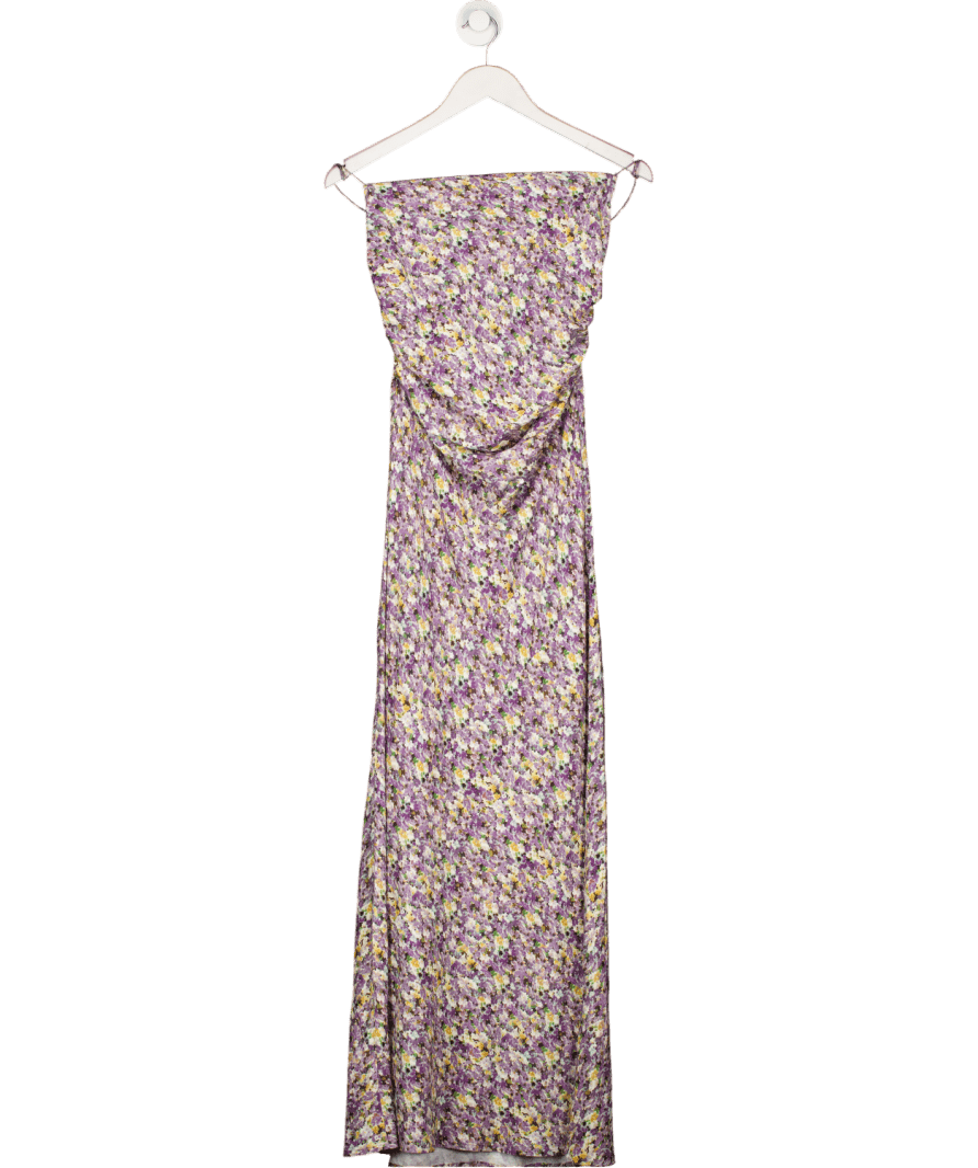 Faithful The Brand Clara Maxi Dress Valerie Floral Purple UK S - Reliked