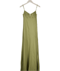 Faithful The Brand Green Floral - print Maxi Dress UK 8 - Reliked