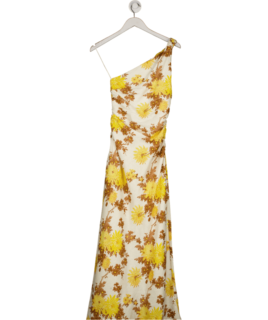 Faithful The Brand Yellow Sola Maxi Dress Midsummer Floral UK 8 - Reliked