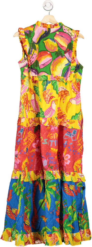 Farm Rio Multicoloured Mixed Prints Tiered Maxi Dress XS - Reliked
