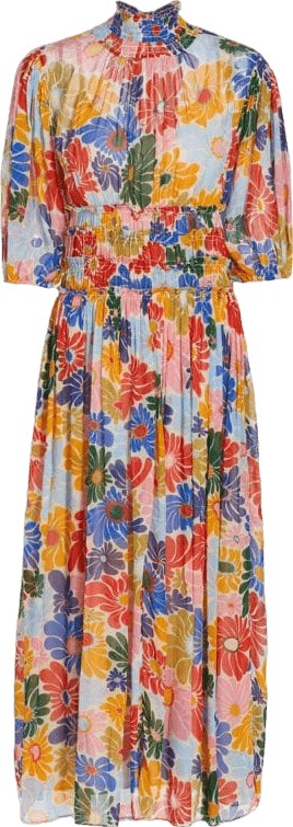Farm Rio Multicoloured Sunny Daisy Sand Maxi Dress UK XL - Reliked