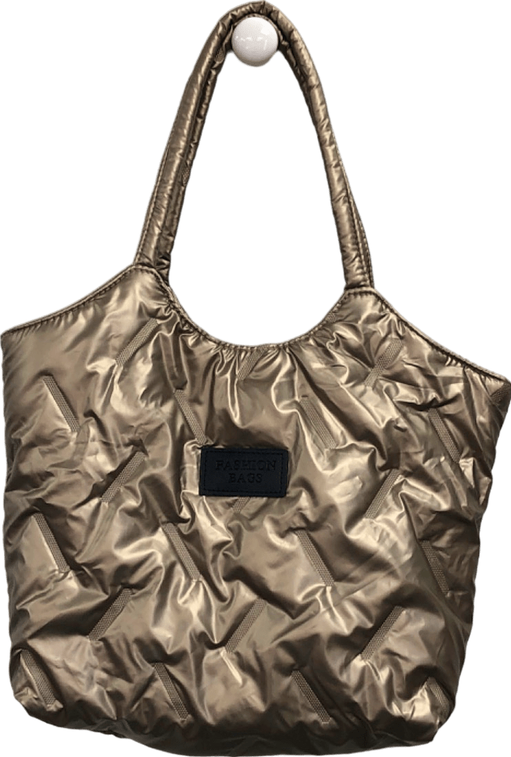 Fashion Bags Bronze Quilted Tote - Reliked