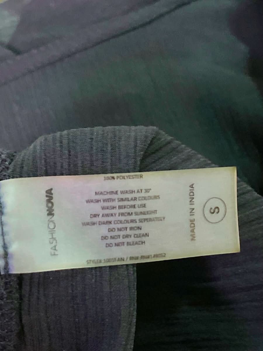 Fashion Nova Black Summer of Love Sheer Swim Cover Up Kimono UK S - Reliked