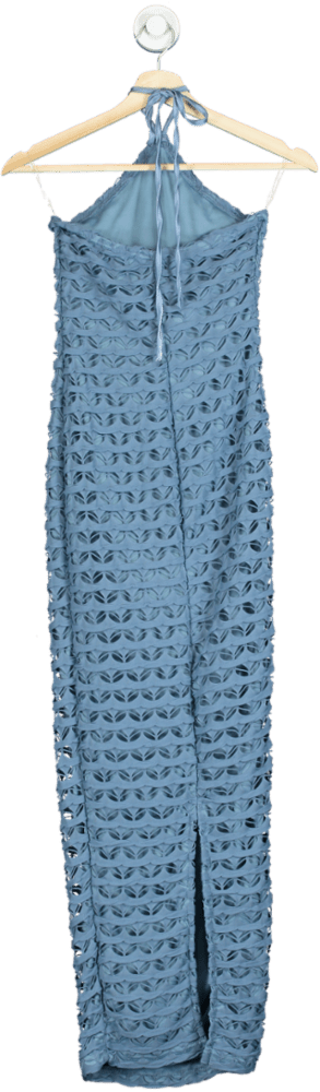 Fashion Nova Blue Halter Neck Maxi Dress XS - Reliked