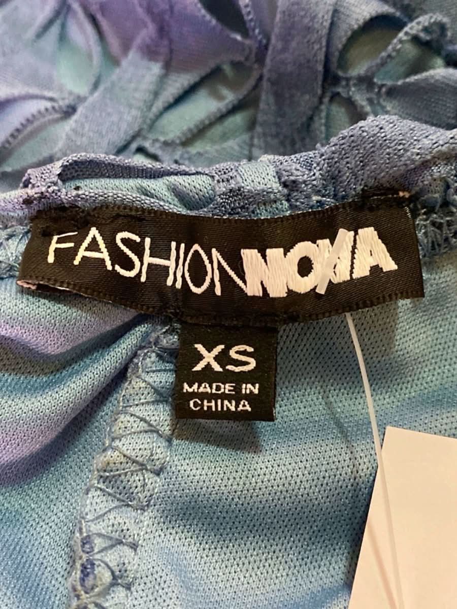 Fashion Nova Blue Halter Neck Maxi Dress XS - Reliked