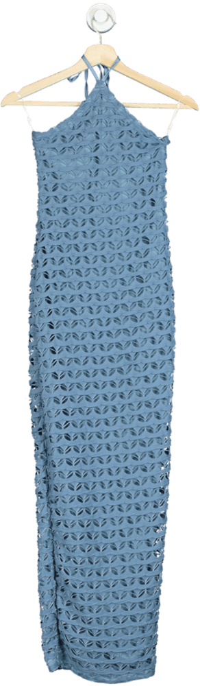 Fashion Nova Blue Halter Neck Maxi Dress XS - Reliked