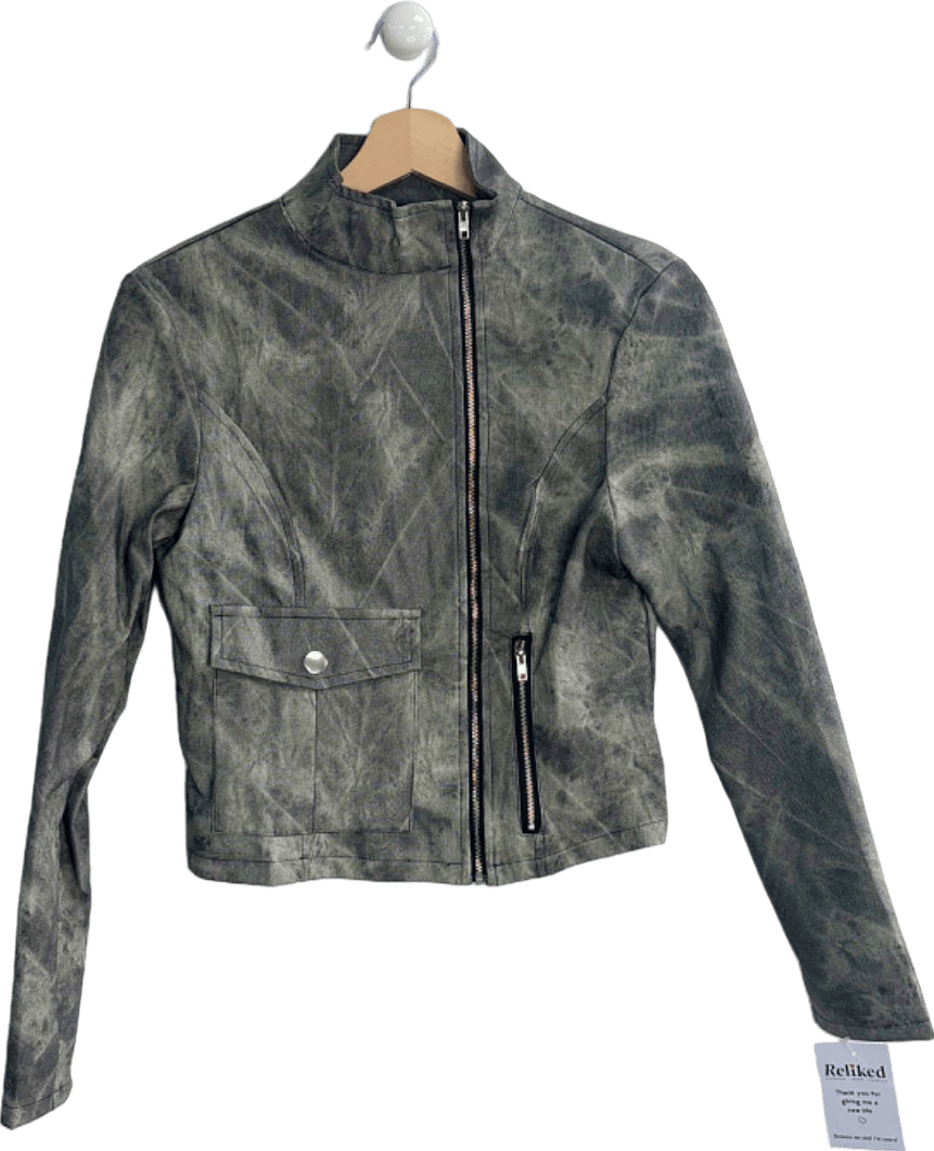 Fashion Nova Grey Washed Denim Jacket XS - Reliked