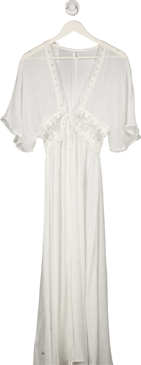 Fashion Nova White Kimono Cover Up UK S/M - Reliked