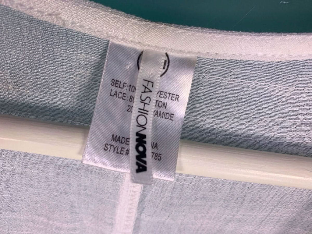 Fashion Nova White Kimono Cover Up UK S/M - Reliked