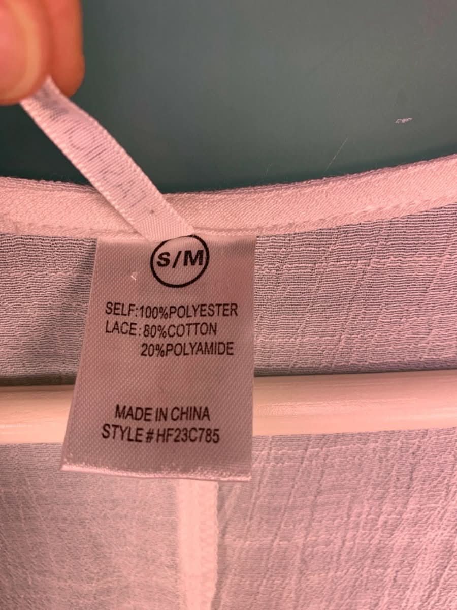 Fashion Nova White Kimono Cover Up UK S/M - Reliked