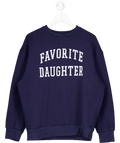 Favorite Daughter Blue The Collegiate Sweatshirt UK M - Reliked