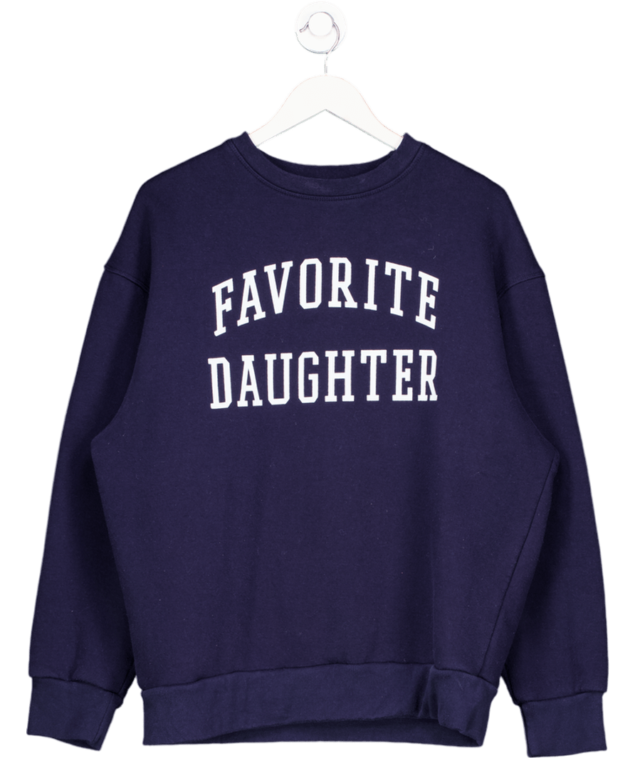 Favorite Daughter Blue The Collegiate Sweatshirt UK M - Reliked