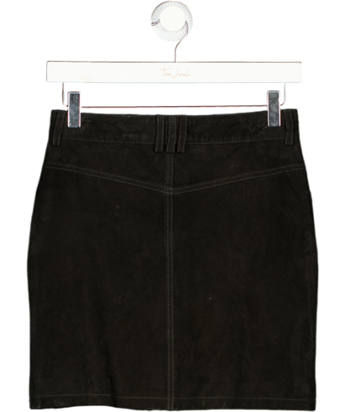 ANINE BING Black 100% Suede Leather Mini Skirt UK XS