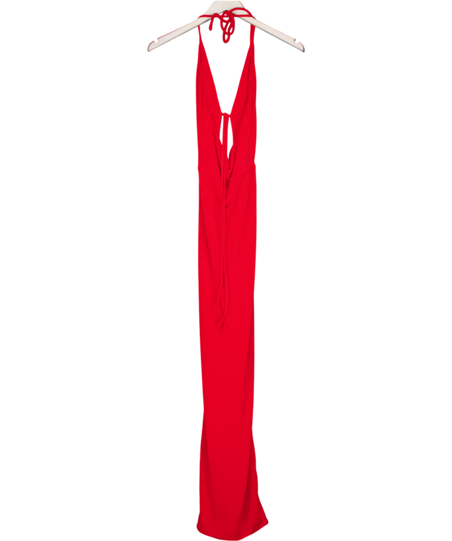 Babyboo Red Halter Neck Cut Out Maxi Dress UK S