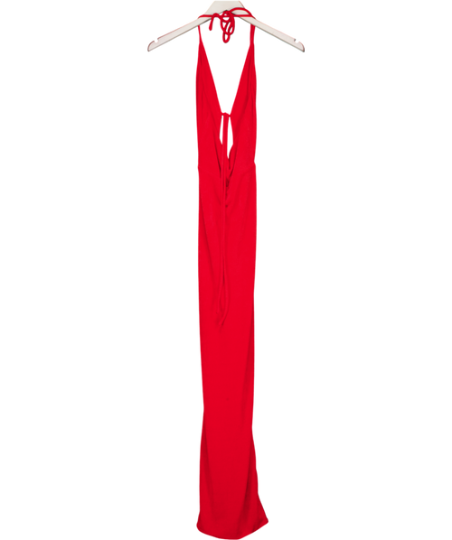 Babyboo Red Halter Neck Cut Out Maxi Dress UK S