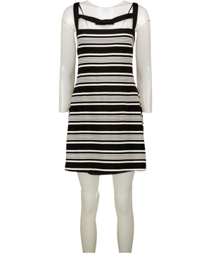 HUTCH Black Sleeveless Square-neck Knit Mini Dress UK XL